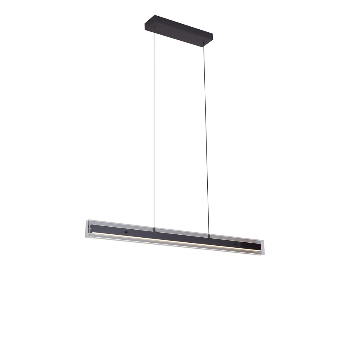 Moderne hanglamp zwart met smoke glas - Catch