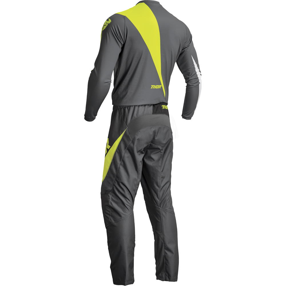 Thor Motocross - Pantalon enfant Sector Edge Gris Foncé / Jaune fluo