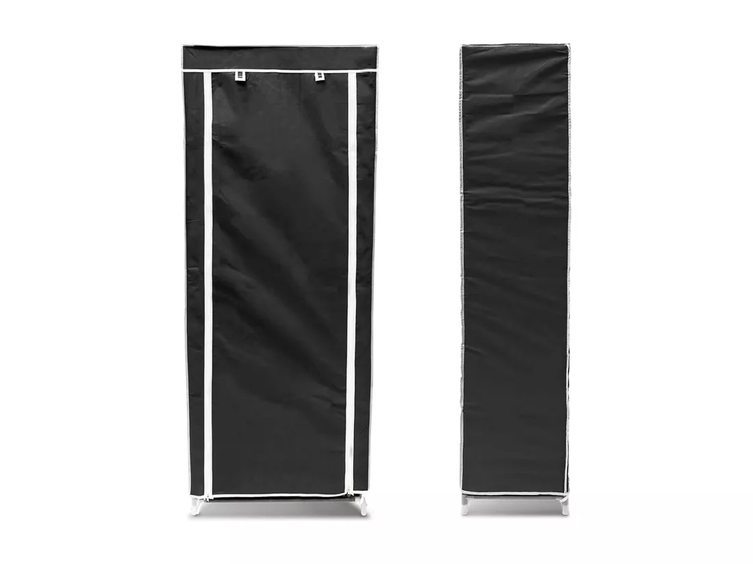 Armoire étagères à chaussures tissu noire 60 x 30 x 151 cm 13_0000255_3