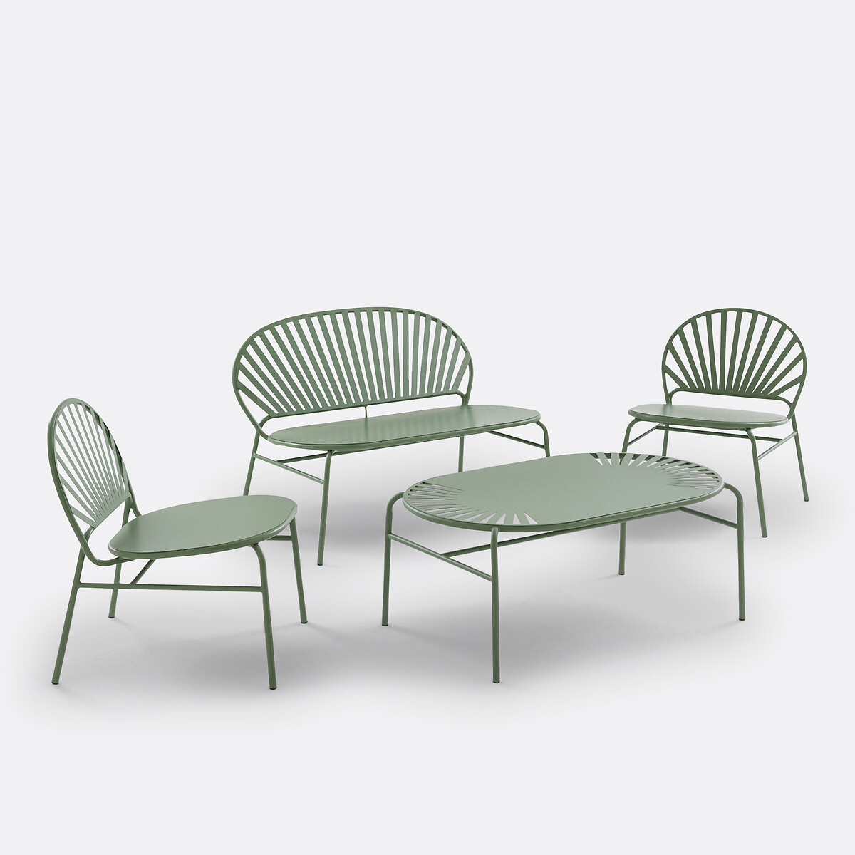 LA REDOUTE INTERIEURS<br>Banco de jardim, aço metal, Solale
