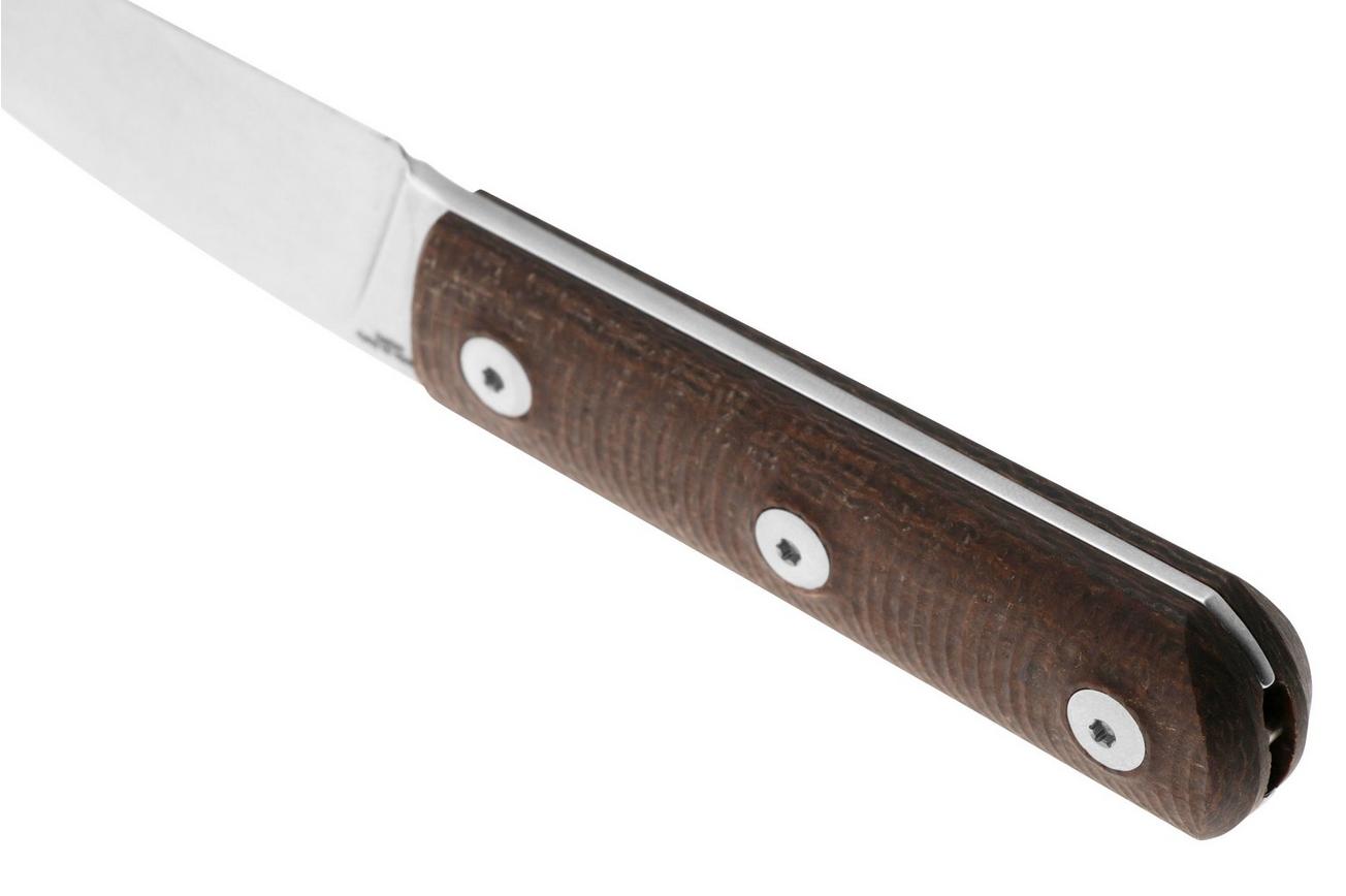 StraightLine Ally AL-BB Brown Burlp Micarta, vaststaand mes