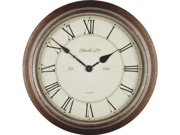 Techno Line WT 7006 Quarz Vægur 36 cm x 7 cm Træ Badeværelse/vådrum egnet