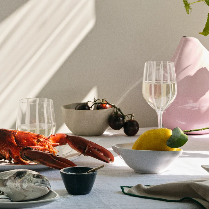 Broste Copenhagen - Stripe Weissweinglas