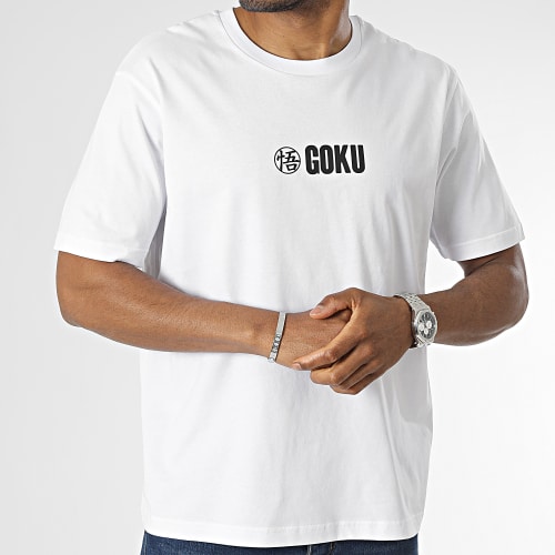 Tee Shirt Oversize Large Goku Blanc