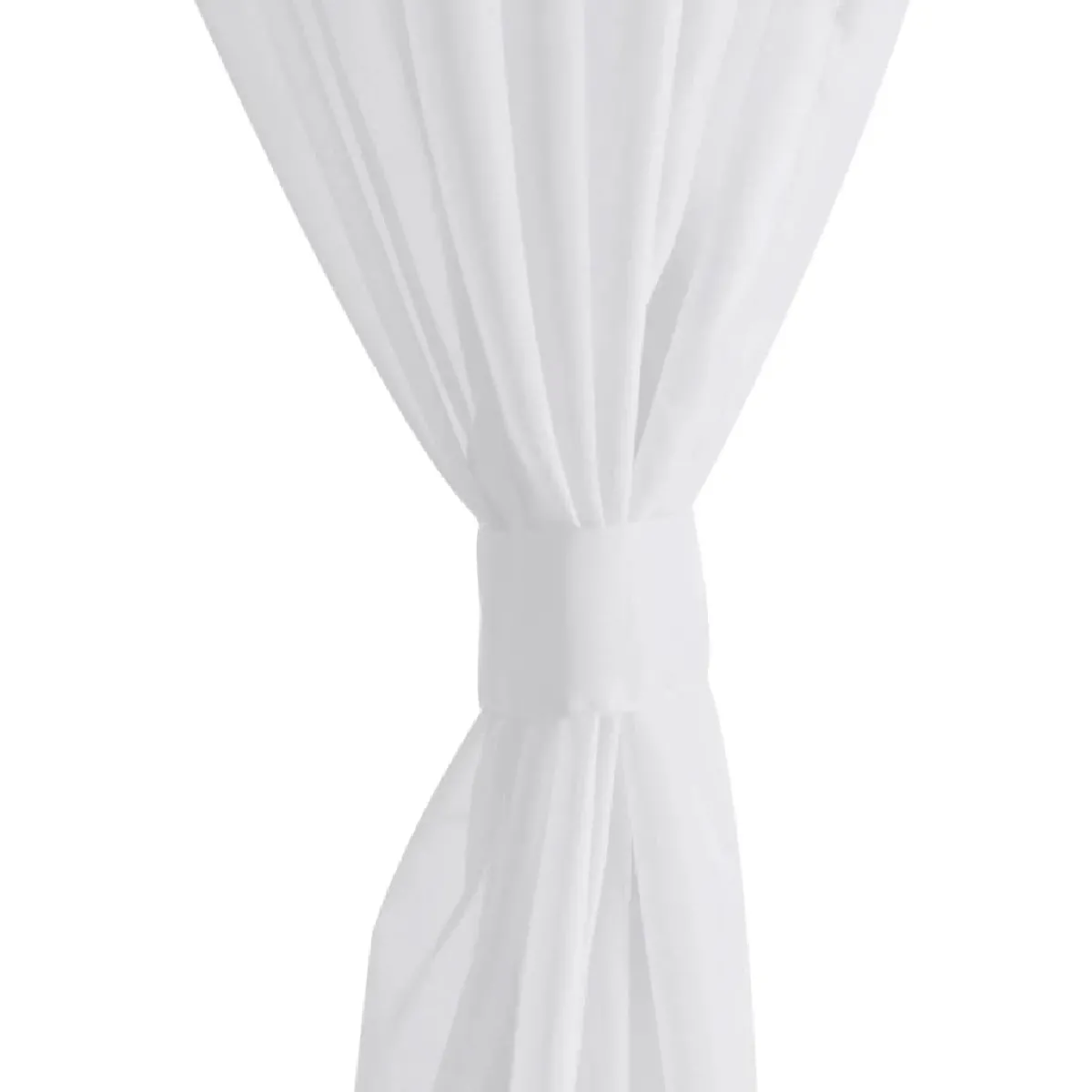 vidaXL Rideaux fins - Blanc - 140x175 cm