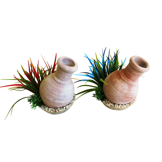 Décor aquarium Tyrol whisky jarre plantes