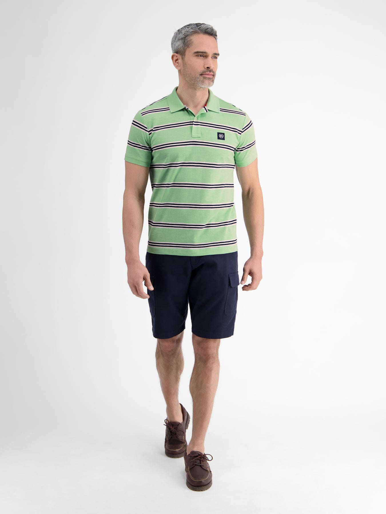 Herren Poloshirt in Rugby-Optik