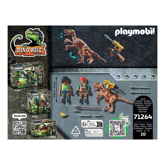 Deinonychus et guerriers Playmobil Dino Rise 71264