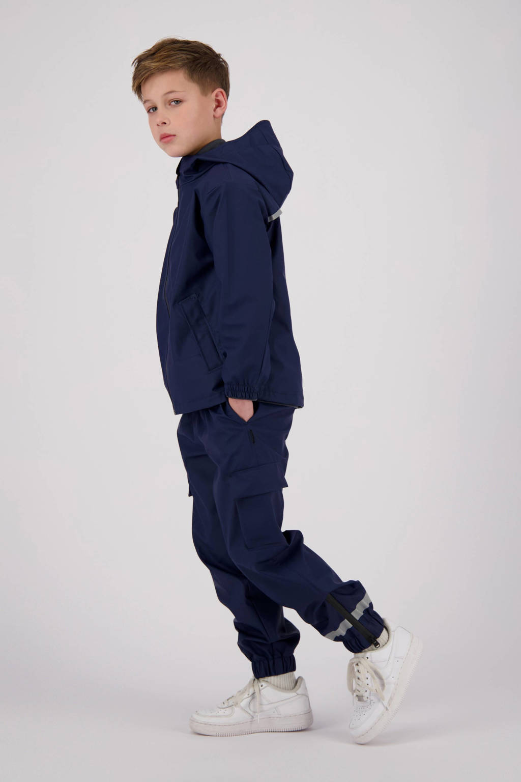Vingino kids regenjas Thyfoon donkerblauw