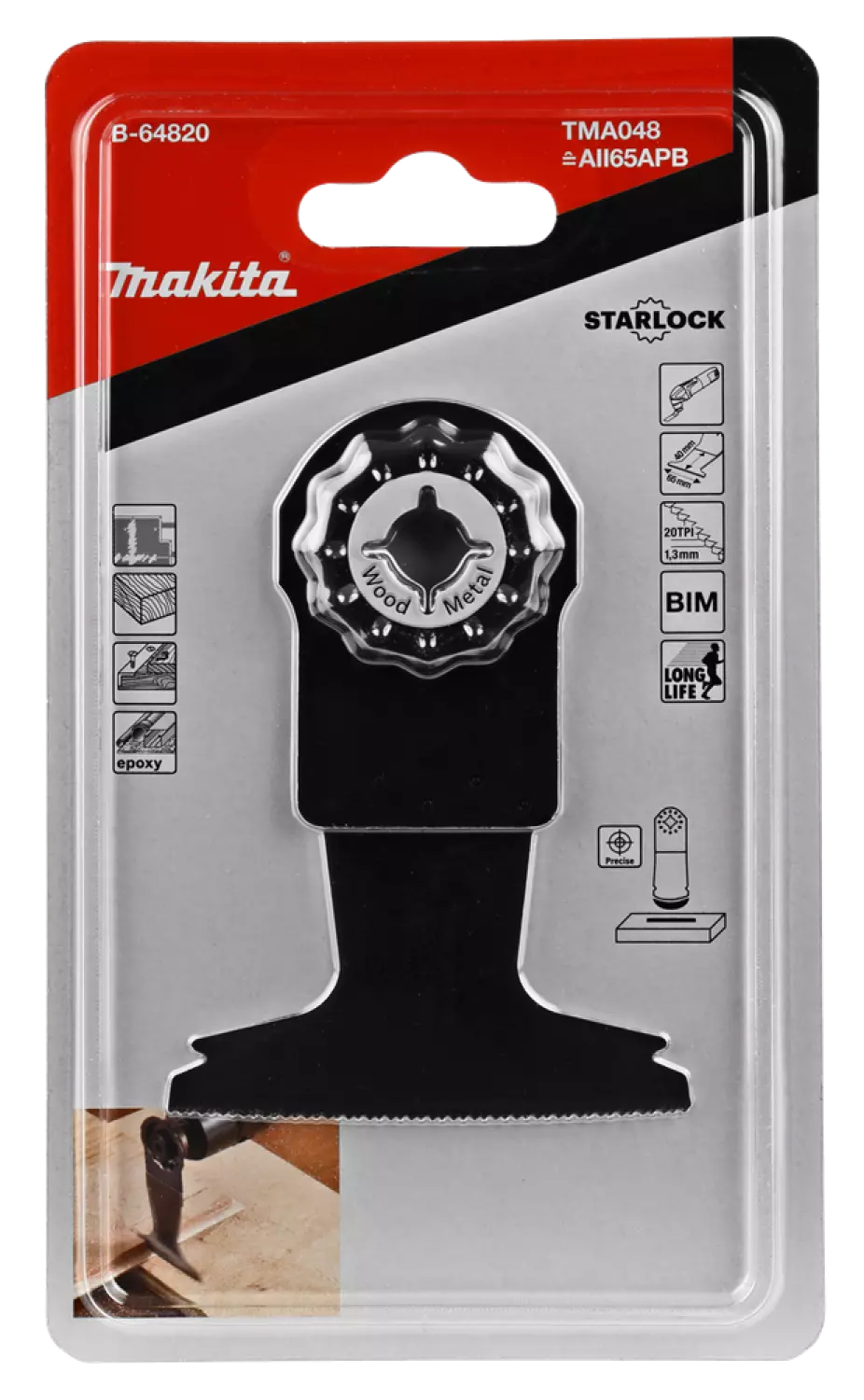 Makita B-64820 / TMA048 Invalzaagblad - 65x40mm