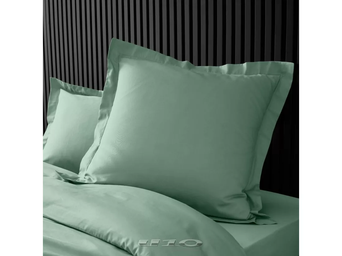 Taie d'oreiller unie en percale de coton
