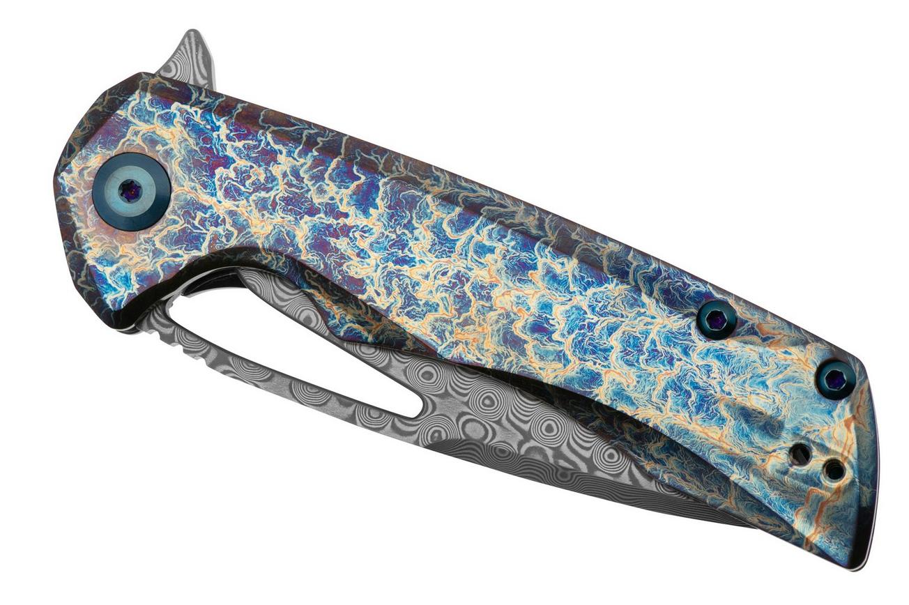 Kansept Kryo K1001A6 Damascus, Lightning Strike Titanium, zakmes, Kim Ning design