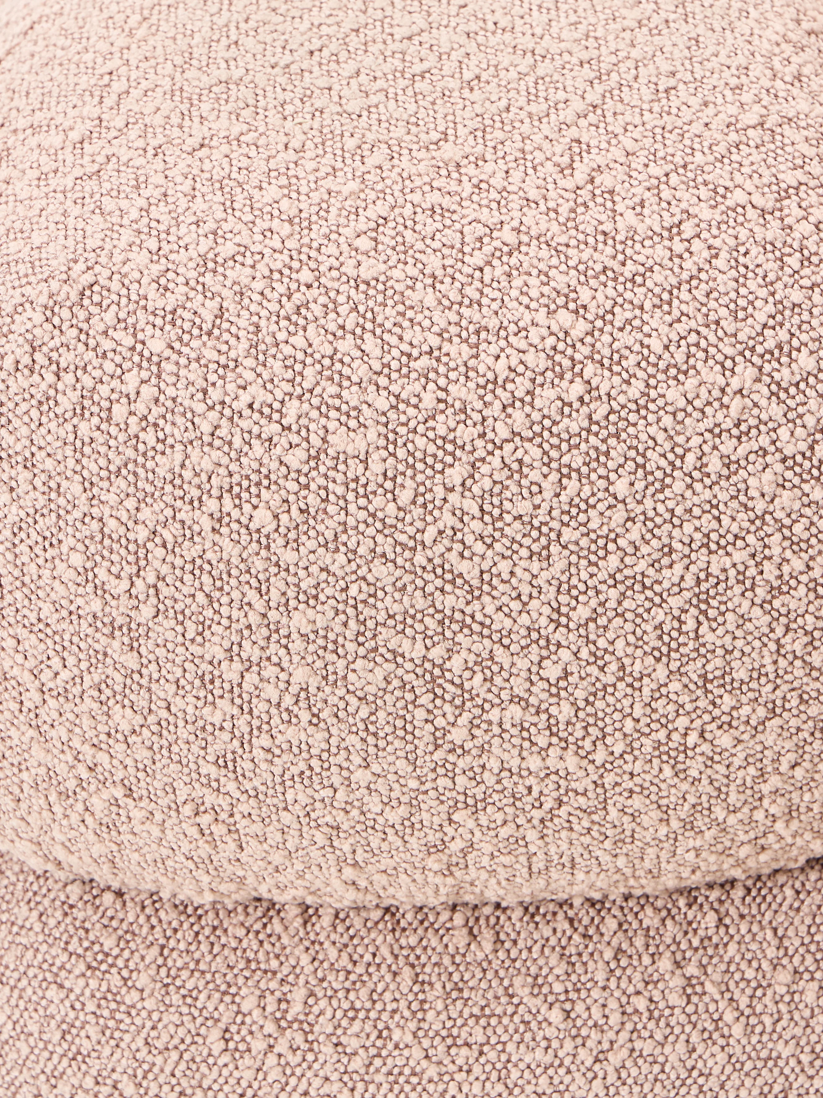 Bouclé gestoffeerde poef Ellie