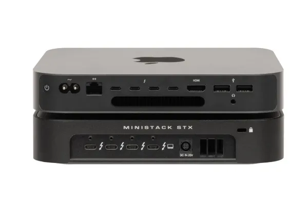 OWC miniStack STX - Solid state/harddiskarray - 2 fag (SATA-600 / PCI Express (NVMe)) - Thunderbolt 4 (ekstern)