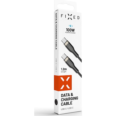 Fixed 100W USB-C kabel - 1,2 meter