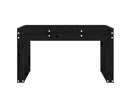 VIDAXL - Banc de jardin noir 80x38x45 cm bois massif de pin
