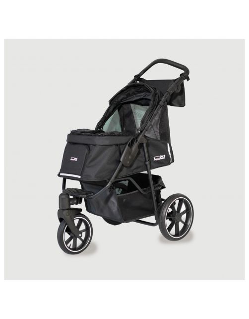 Innopet Hondenbuggy Premium Cozy - Hondentrolley - 78x57x109 cm Zwart Bruin