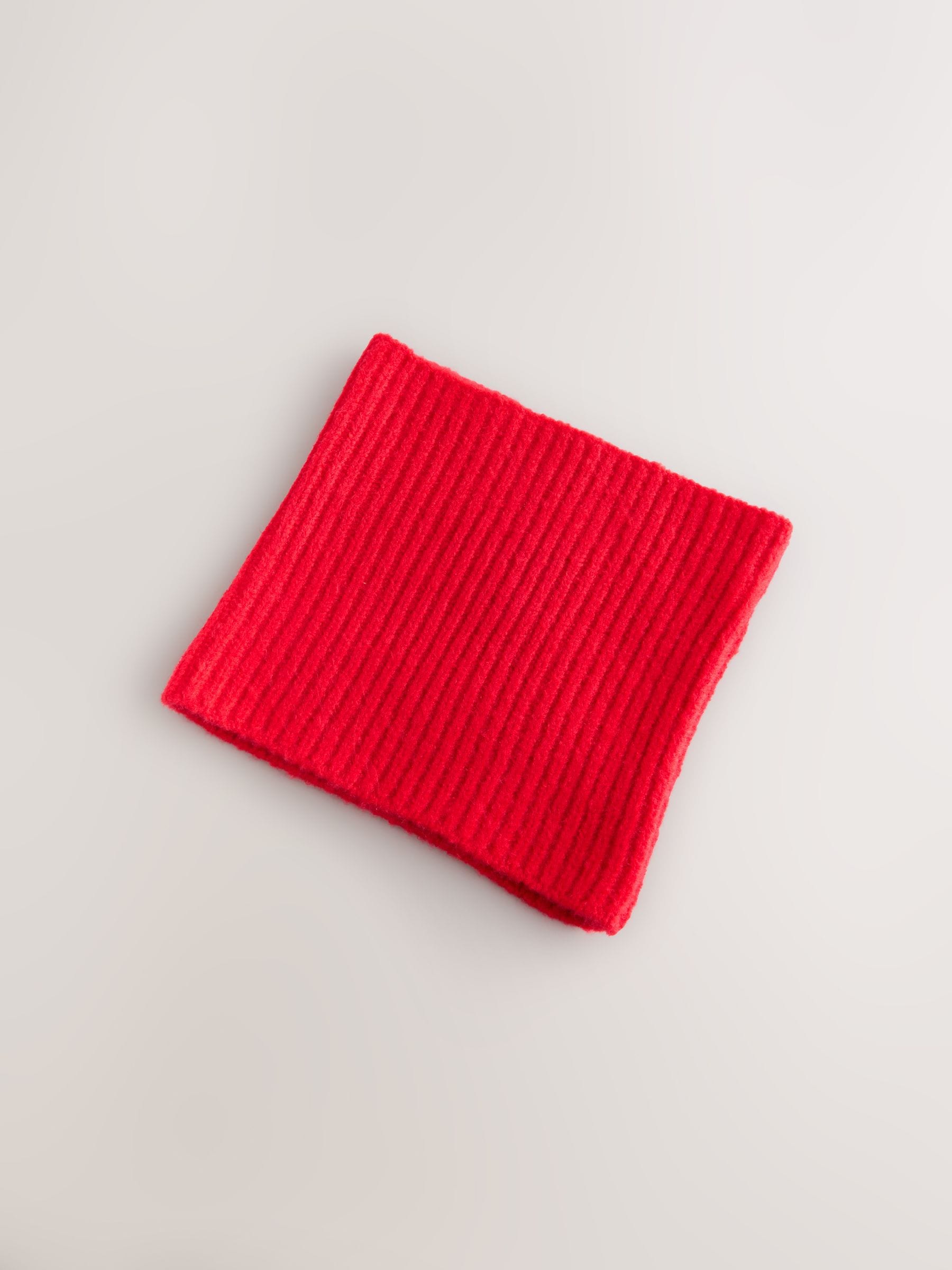Rood - Chunky ribgebreide colsjaal (1-16jr)