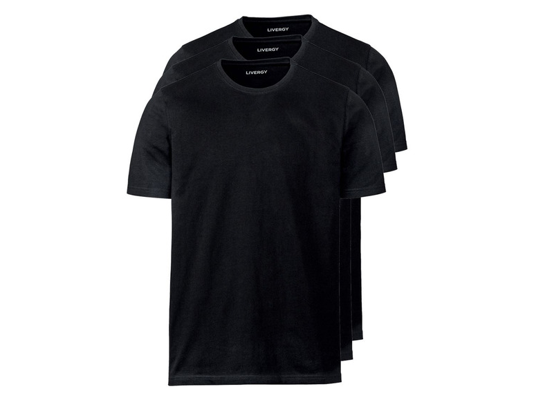 T-shirts voor heren, set van 3, puur katoen