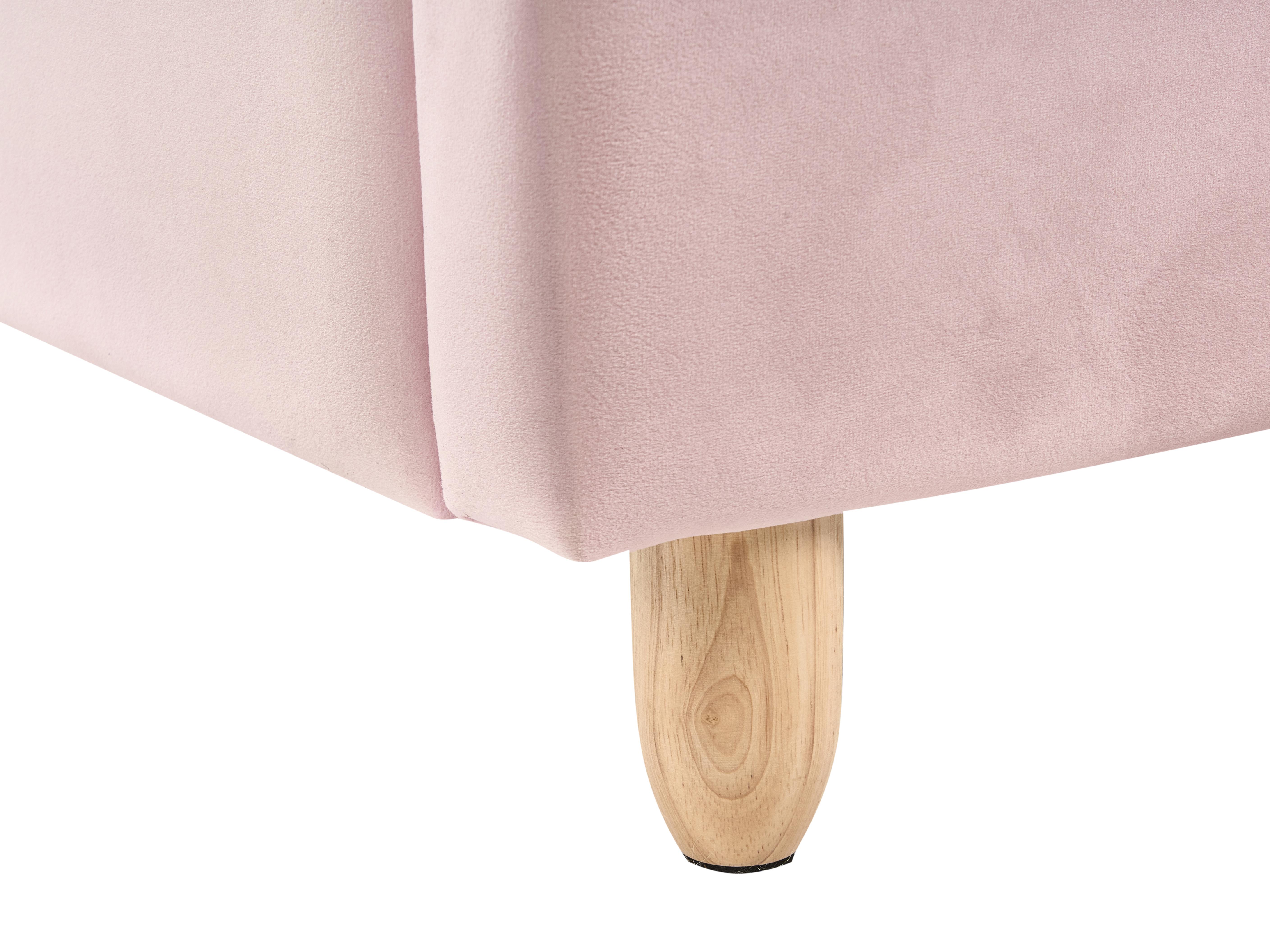 Kinderbed Konijn Fluweel LALLIAS 90 x 200 cm Roze