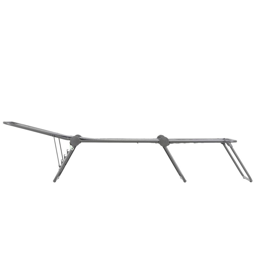 Gepolsterte Klappbare Sonnenliege Siesta L LightComfort® Grau Ombre