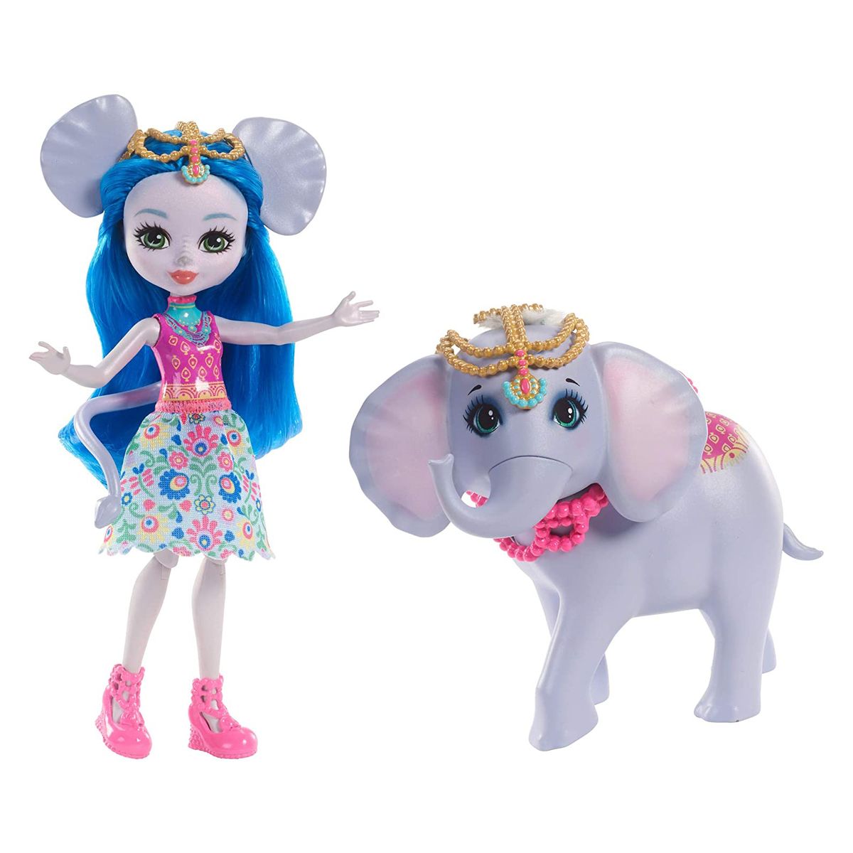 Mattel FKY73 - Enchantimals - Ekaterina Elephant mit Elefant Antic