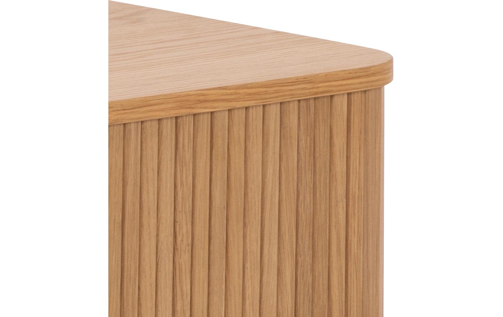 TV-Möbel Langley 140 x 40 cm, Braun<br>TV-Möbel mit dekorativem Lamellenelement