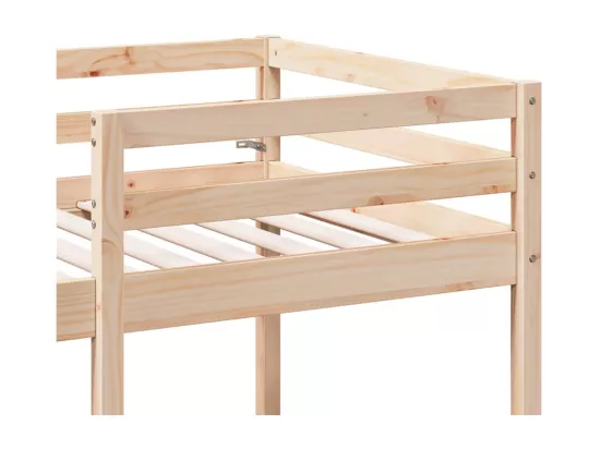 Lit mezzanine avec bureau et chaises 90x190 cm pin massif