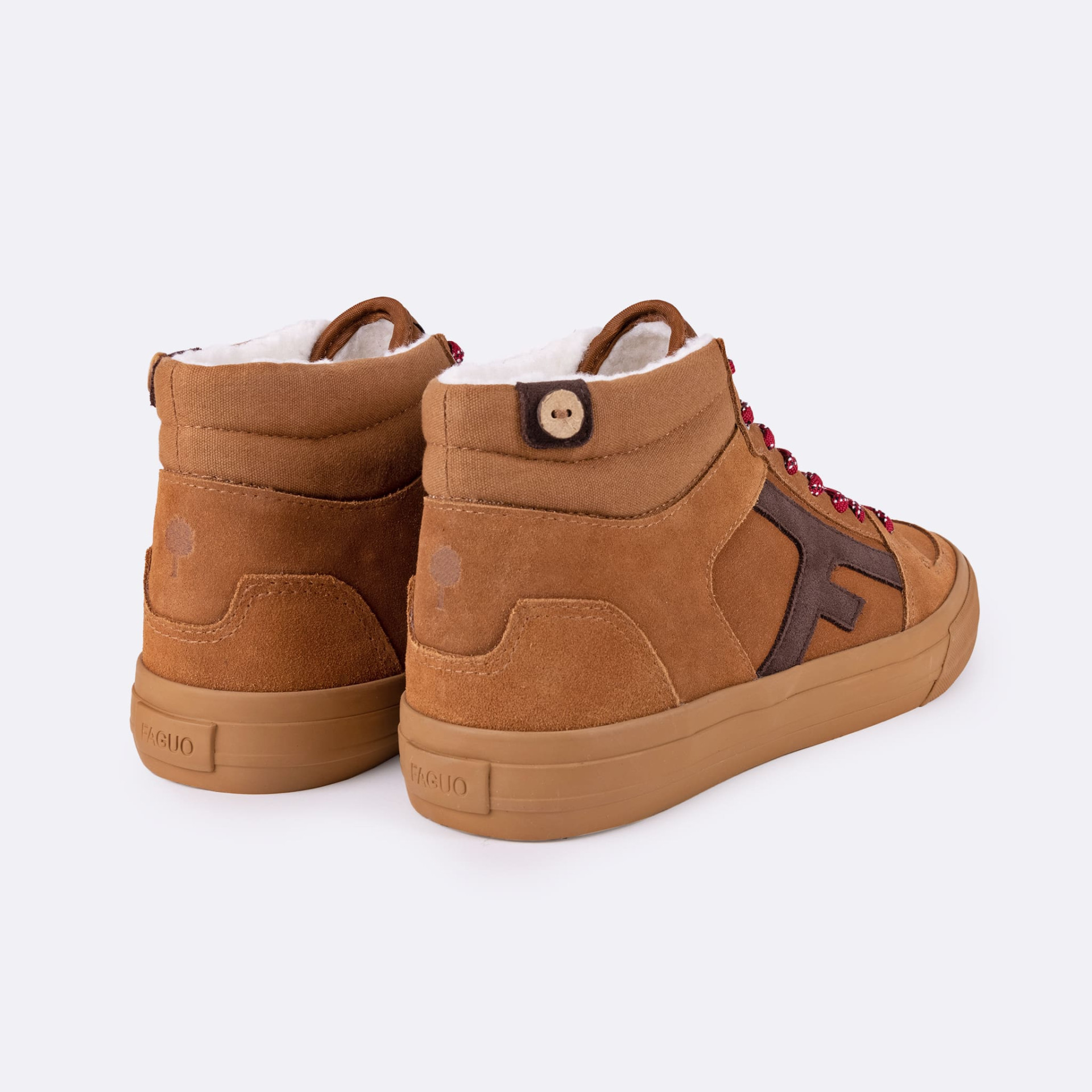 Tennis camel suède et coton - modèle Walnut mid