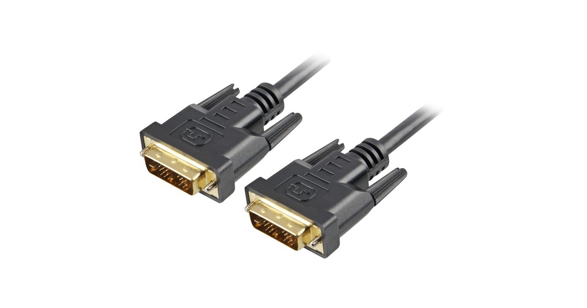 SharkoonDVI-D kabel  (Zwart, 1 meter)