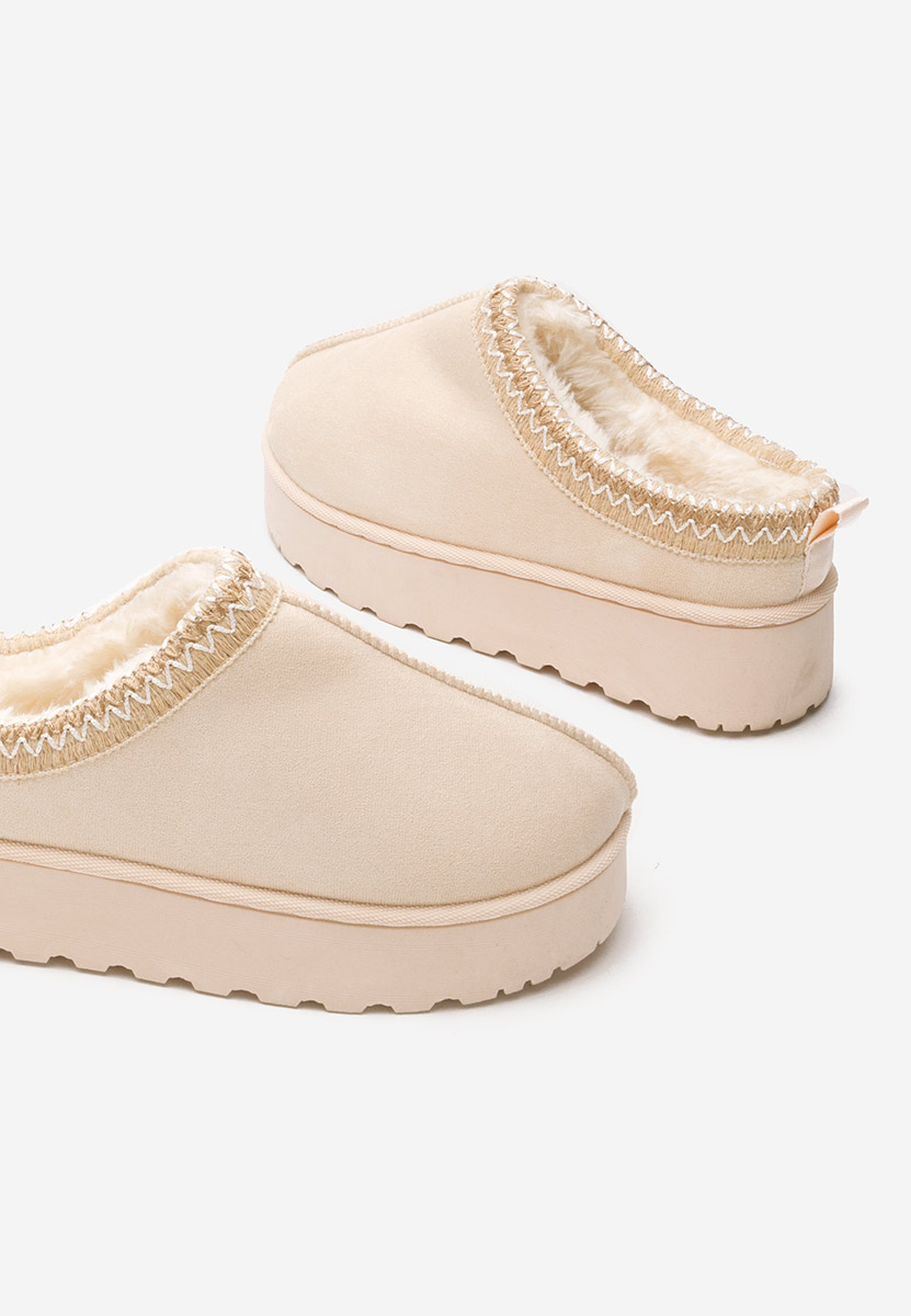 Bottes de neige femme beige Cassei
