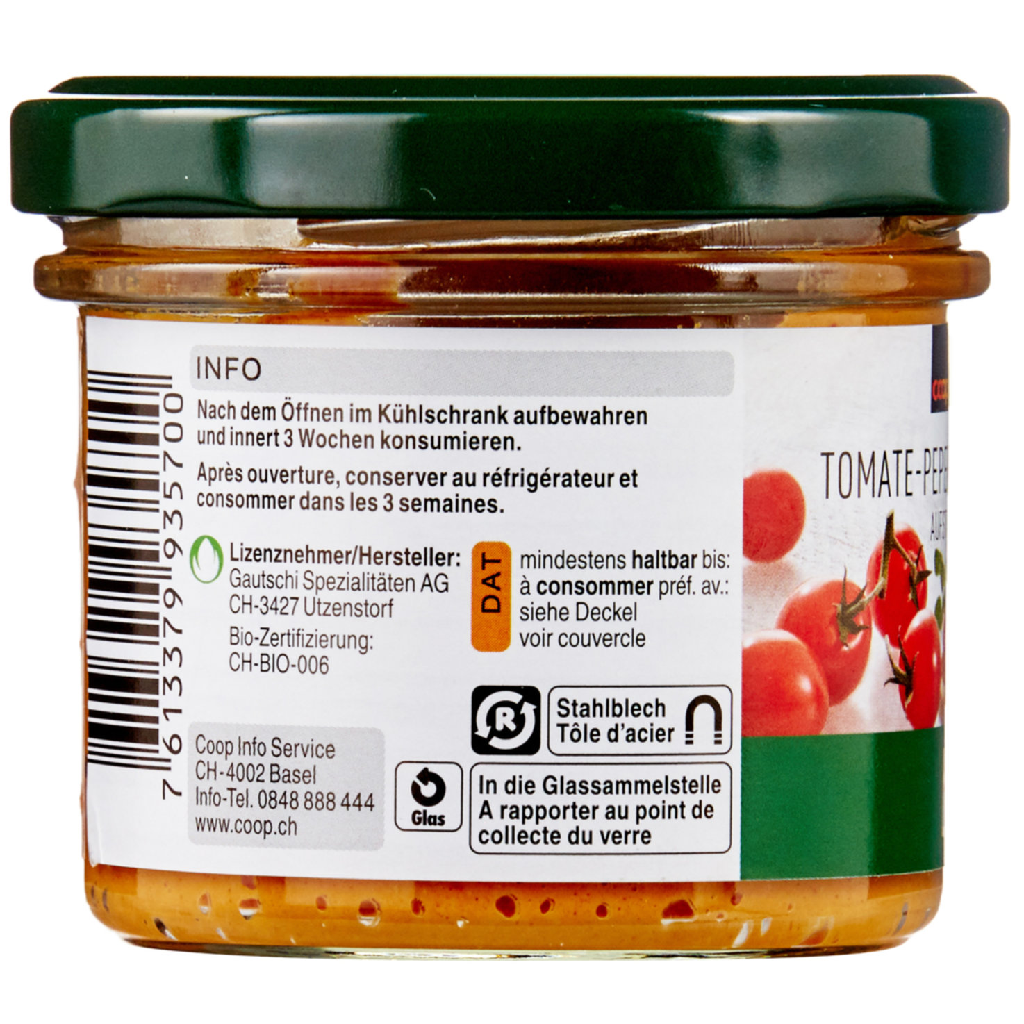 Naturaplan Bio Aufstrich Tomate & Peperoni