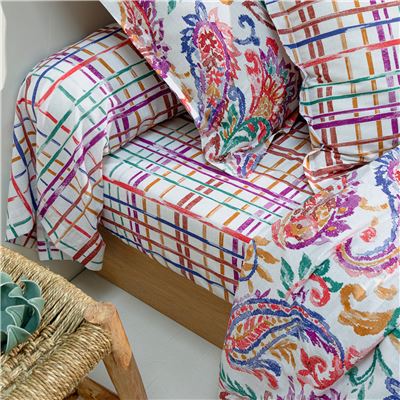 Linge de lit motif cachemire - BECQUET CRÉATION