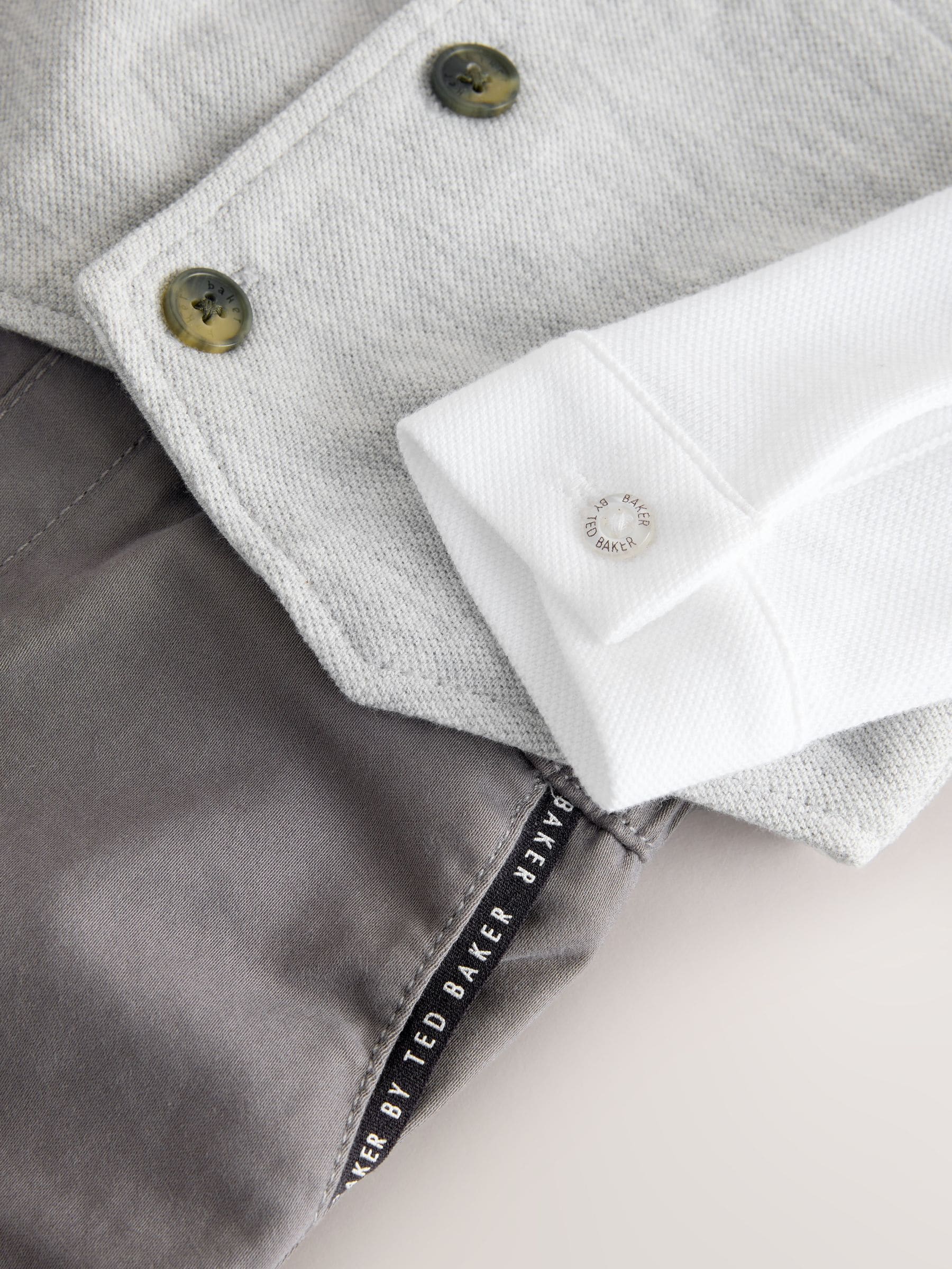 Baker by Ted Baker Grey Smart Bow Tie Rompersuit