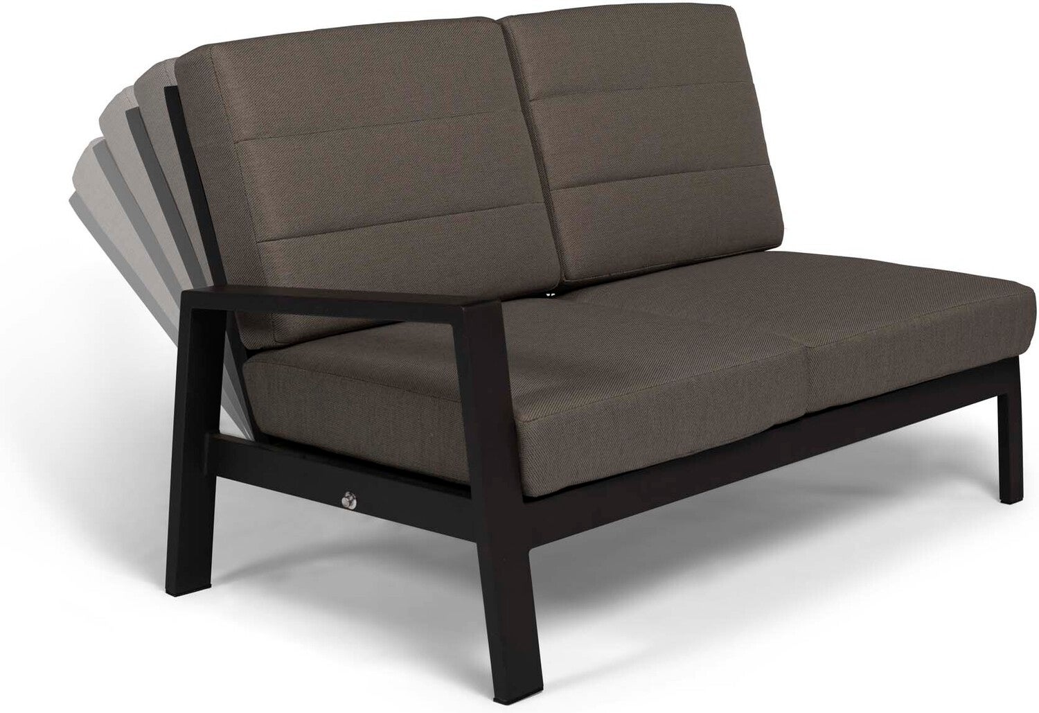 Tierra Outdoor 2-zits loungebank Queens aluminium antraciet rechts