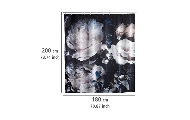 WENKO Duschvorhang »Peony Anti-Schimmel« Breite 180 cm