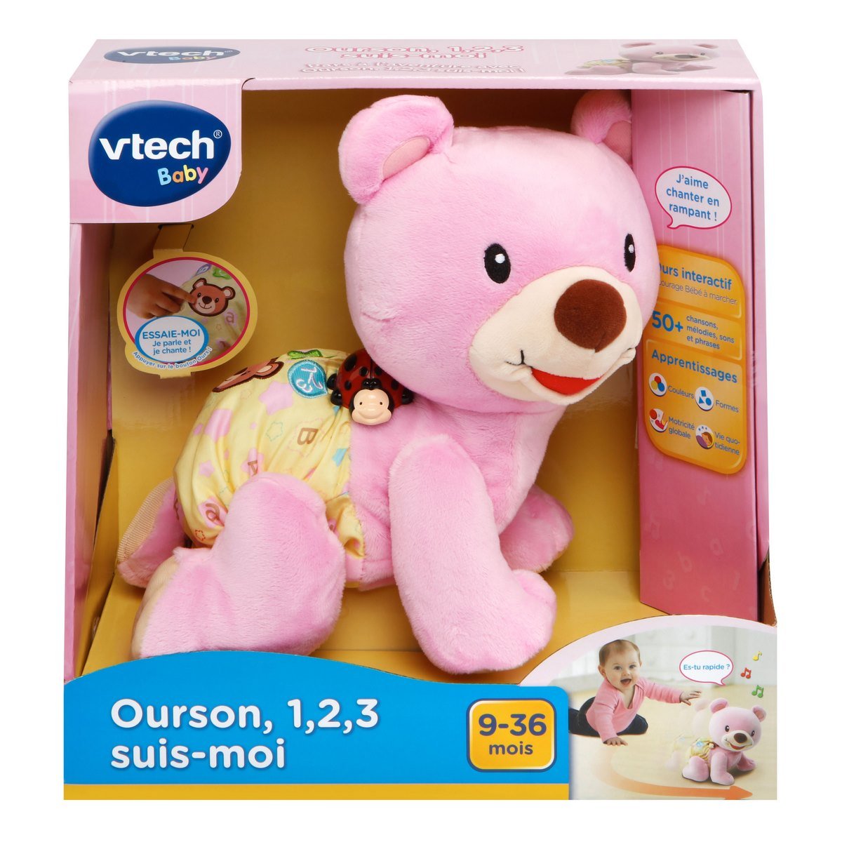 Ourson 1,2,3 suis moi - rose