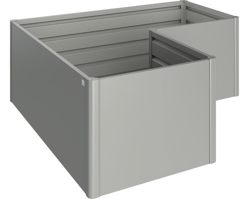 Biohort classic verhoogde tuinbak, maat L 201 x 201 x 77 cm, kwartsgrijs metallic