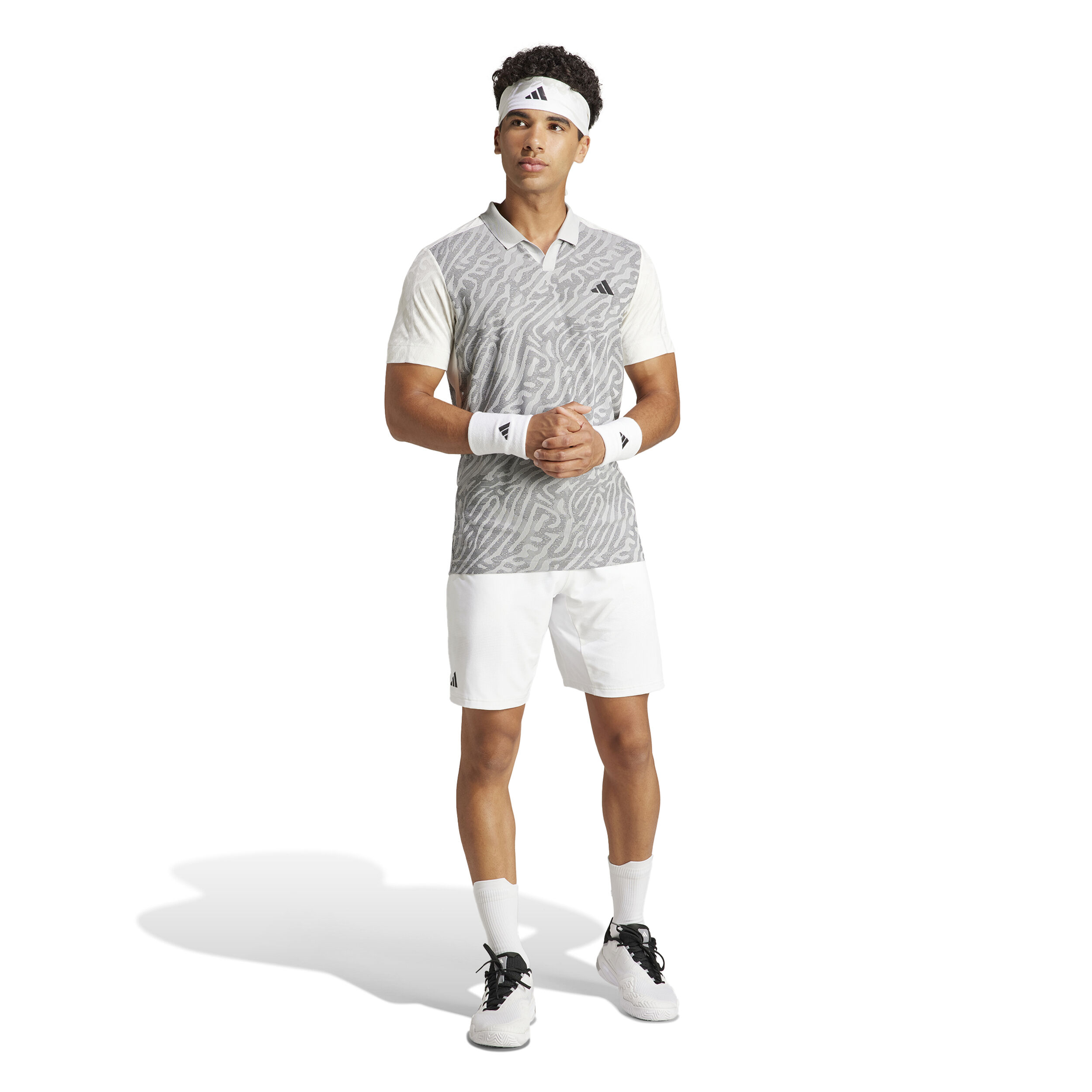 adidas Pro Polo Hommes - Gris , Gris Clair