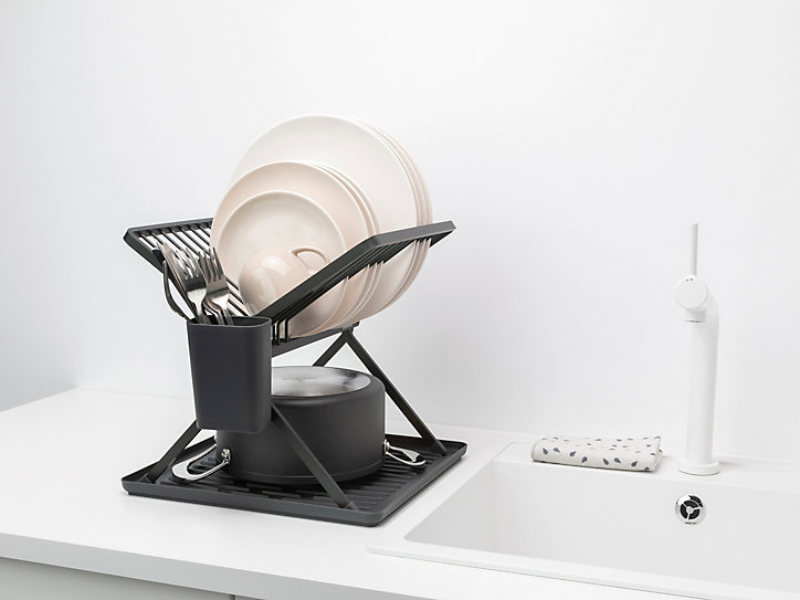 Égouttoir pliable en métal anthracite Brabantia Sinkside taille S
