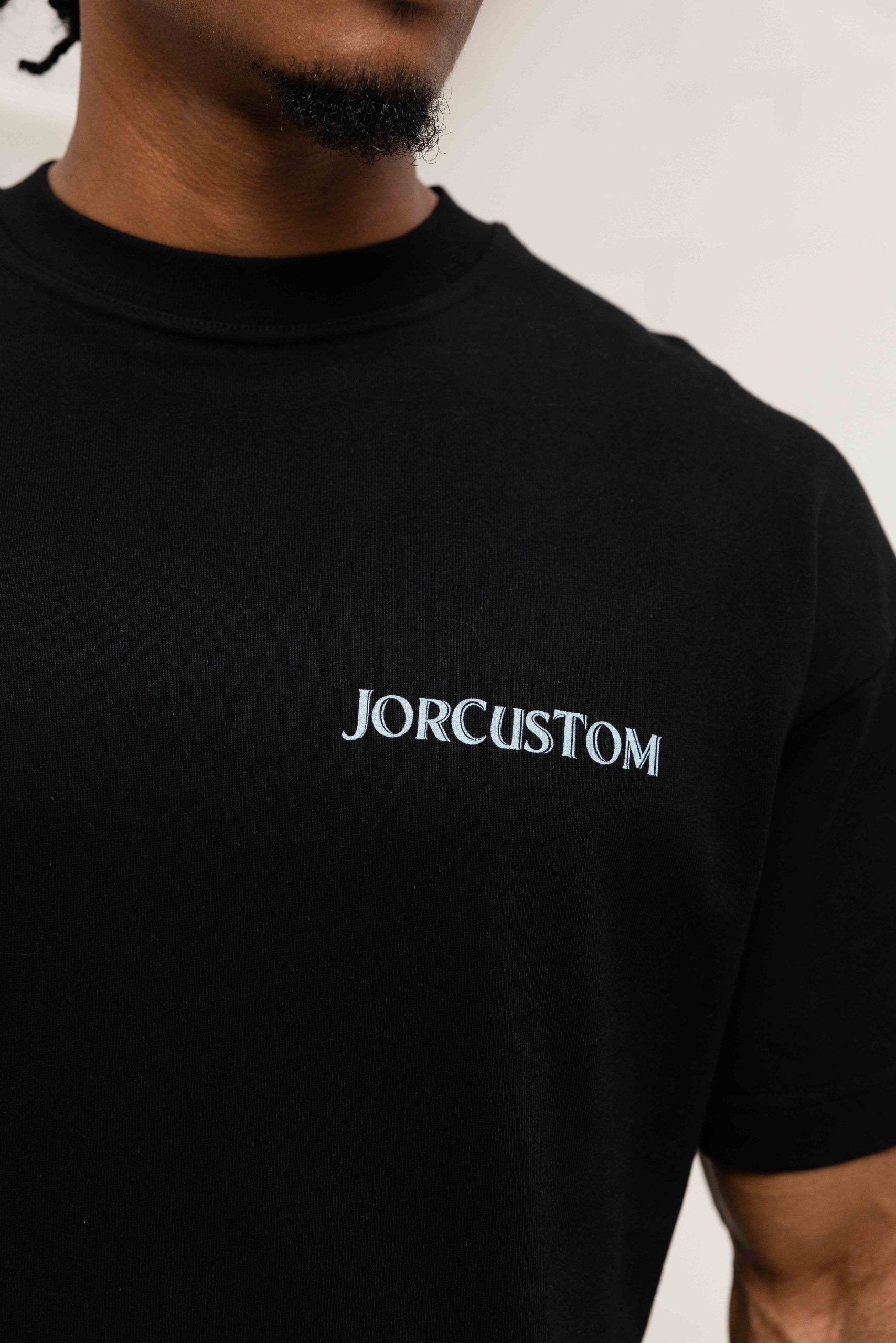 Jorcustom Ribbon Loose Fit T-Shirt Heren Zwart