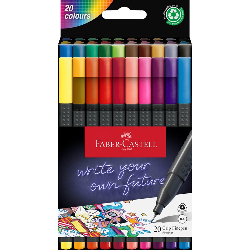 Faber-Castell<br>Fineliner Grip 0,4 20 stk