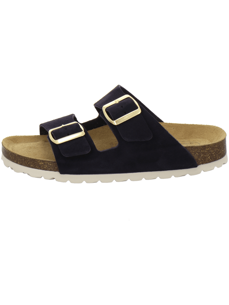Pantoletten Damen Zweischnaller ocean Velour