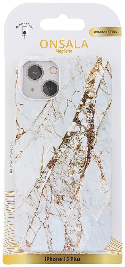 Onsala iPhone 15 Plus MagSeries etui (hvid)