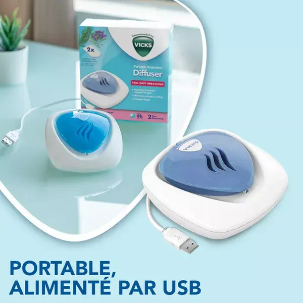 Difusor elétrico portátil Vicks VH1800 + 2 refis