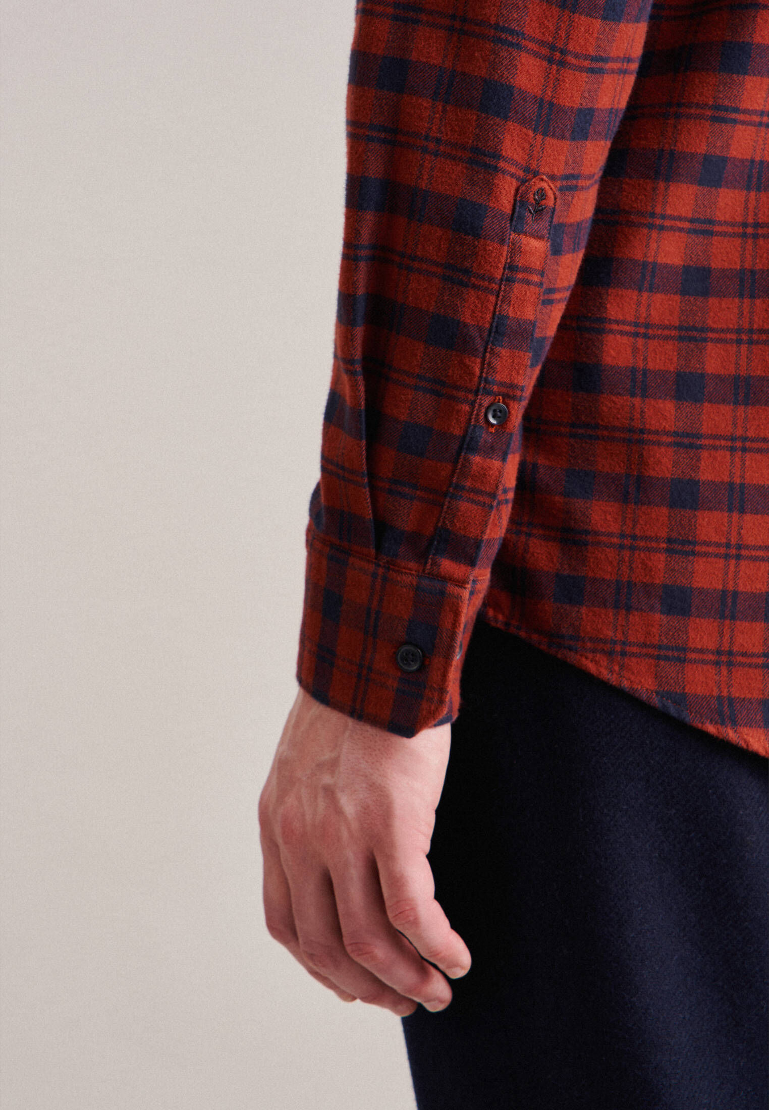 Seidensticker| Herren Casual Hemd Schwarze Rose