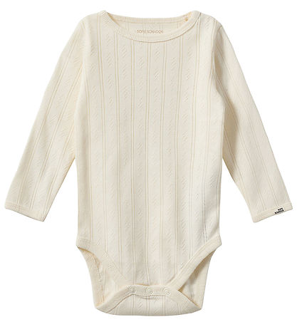 Sofie Schnoor Body l/ä - DicteSB - Off White m. Lochmuster
