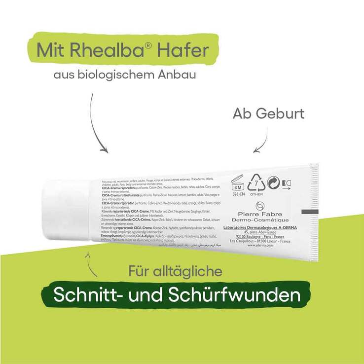 A-Derma Dermalibour + Cica reparierende Creme, 50 ml