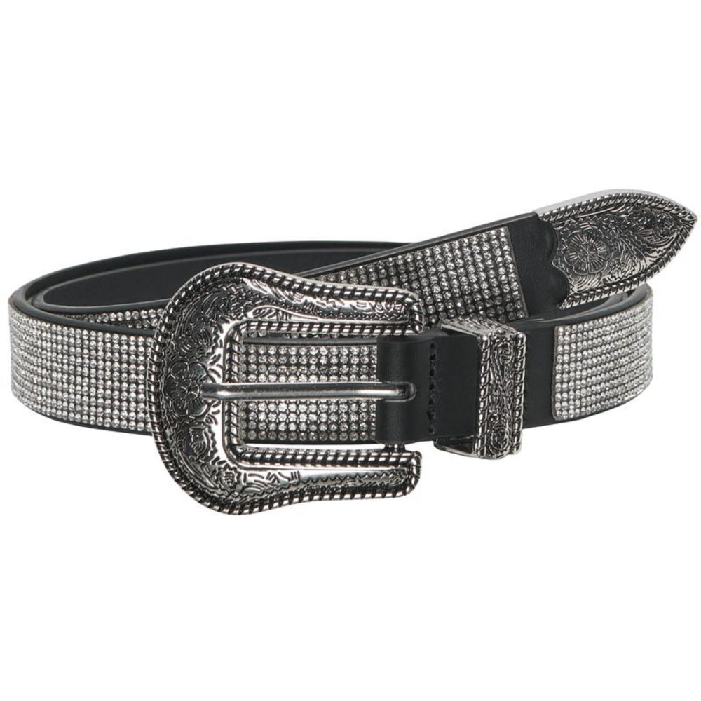 Køb kids ONLY Black Clear Stones Silver Phoebe Glitter Pu Jeans Bælte