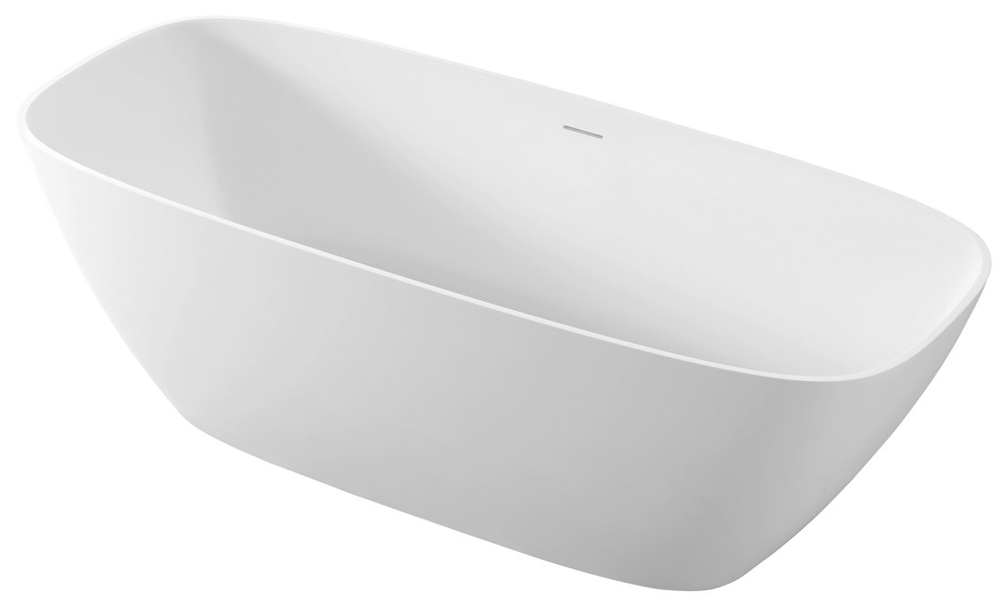 Polysan Medina vrijstaand bad wit mat solid surface 165x70cm
